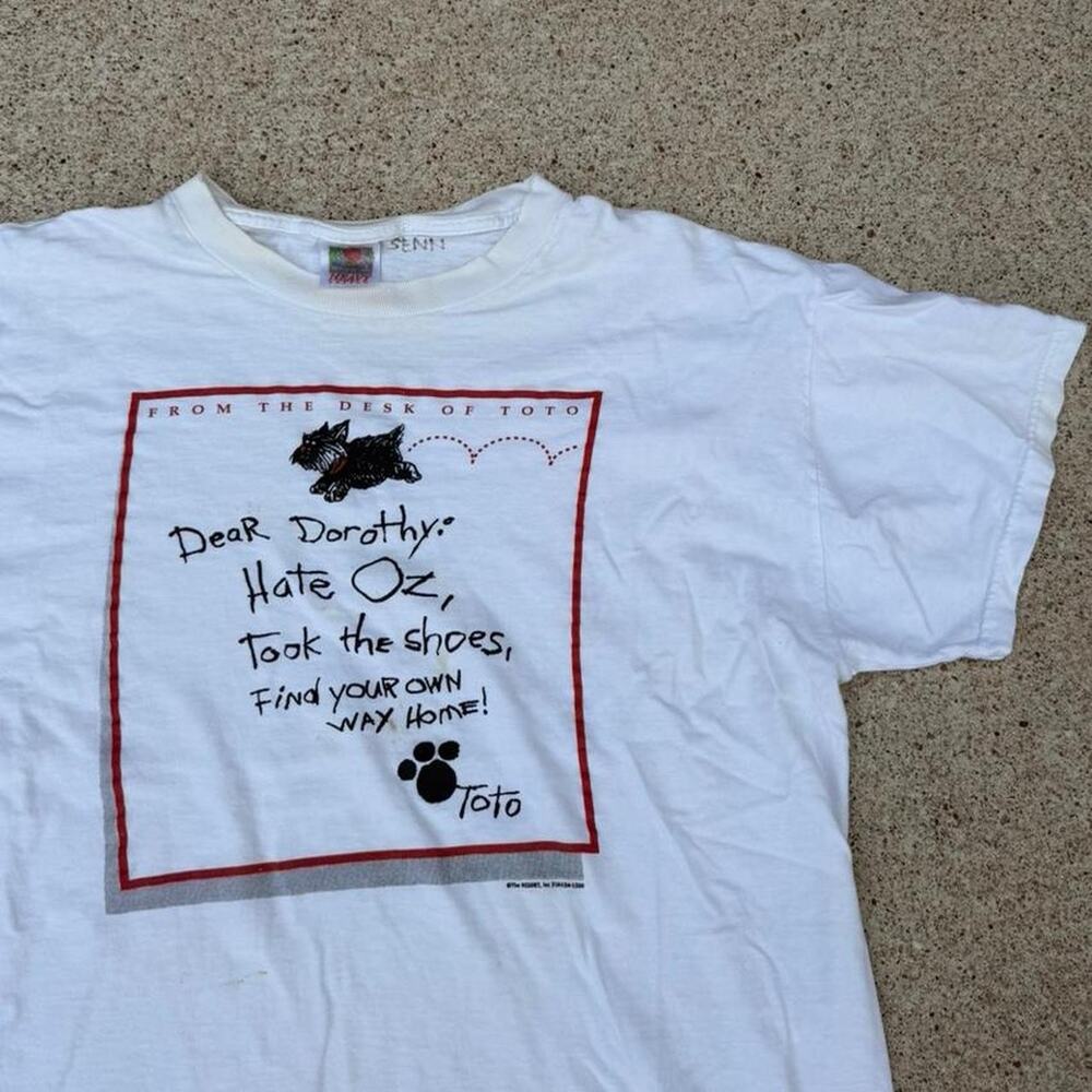 Vintage toto wizard of oz tee 90s white xl